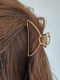 Okado Gouden Haarklem 7,5 cm – Metalen Claw Clip voor Half Opgestoken Haar – Haarclip Accessoire voor Dames