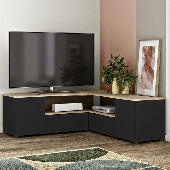 TemaHome TV-meubel Cleo 130cm Zwart en Eik