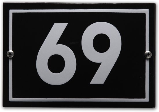 EmailleDesignÂ® Huisnummer model Phil nr. 69