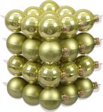 Othmar Decorations kerstballen - 36 stuks - saliegroen - 6 cm - glas