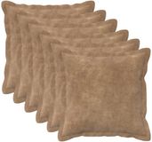 vidaXL Kussensloop - 6 stuks - HOUTEN - Taupe - 40 x 40 cm - Katoensatijn