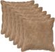 vidaXL Kussensloop - 6 stuks - HOUTEN - Taupe - 40 x 40 cm - Katoensatijn