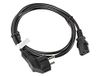 Lanberg CA-C13C-10CC-0018-BK "Cee 7/7 Shuko-stekker op Iec 320 C13" stopcontact kabel, 1,8 m zwart
