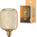 Paulmann Metallic Glow Standaard 230 V Ampoules LED Zyl 180lm 4W 1800K dimbaar Messing