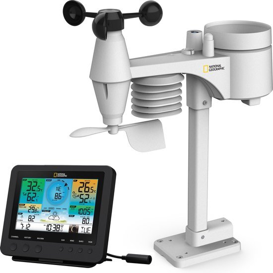 Bresser National Geographic Weerstation - WLAN 7-in-1 - Incl. UV-meting en Luchtdrukmeter