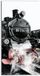 Merkloos / Sans marque Dibond - Black Steel Steam Train - 50x100 cm Photo on Aluminum (With Hanging System)