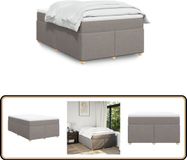 vidaXL Boxspring met matras stof taupe 120x200 cm