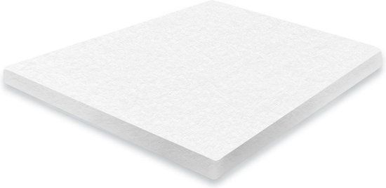 Elegance Topper Molton Matrasbeschermer Hoeslaken Stretch 180x220 - Wit