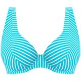 Freya Dames zwemkleding top Jewel cove streep turquoise/blauw 80F