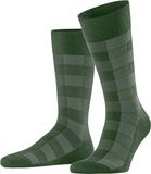 Burlington Buffalo Check gedessineerd wol sokken heren groen - maat 40-46
