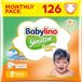 Babylino Sensitive Cotton Soft, luiers, maat 5+, Junior Plus (12-17 kg), 126 Stuk