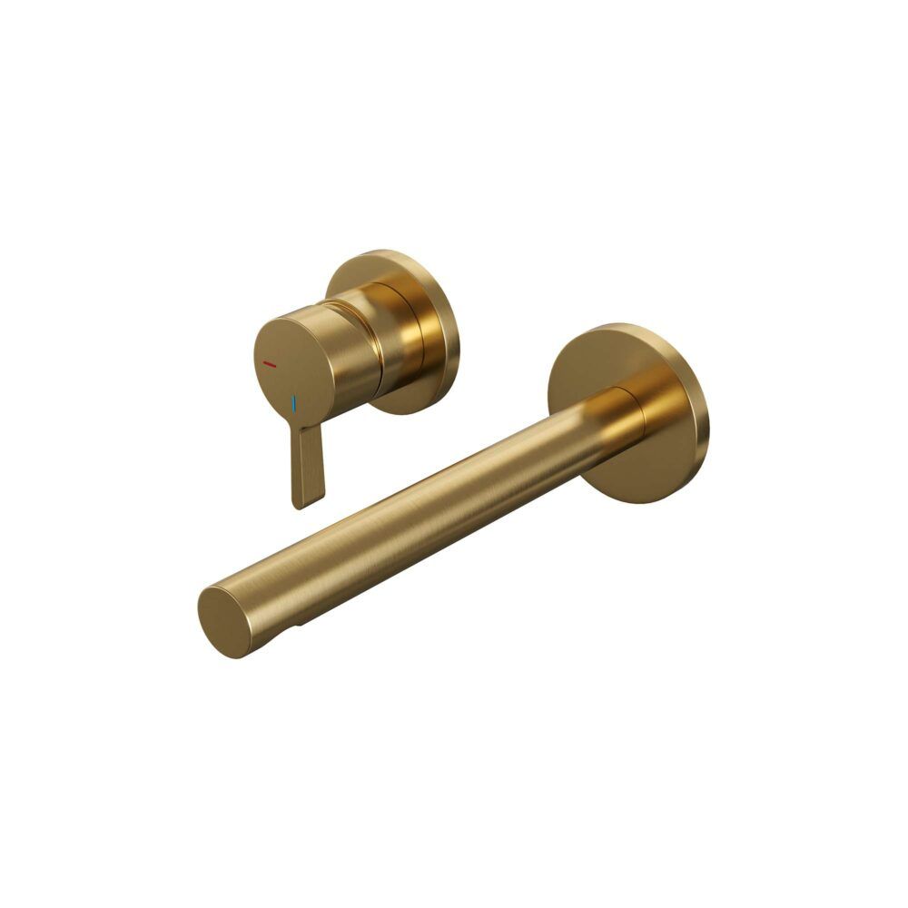 Brauer Gold Edition inbouw wastafelkraan met rechte uitloop en rechte staaf goud
