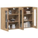 vidaXL Wandgemonteerde Kasten 2-st artisanaal eikenkleurig