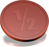 CombiCraft Plastic 1/2 Consumptiemunten Bruin - Ø29mm - 250 stuks