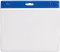 Merkloos Multipack van 50x stuks Badgehouders - blauw - 11,5 x 9,5 cm - voor aan een lanyard of keycord
