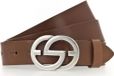 Vanzetti Leren riem Full Leather Buckel Belt W110 Mid Brown terracotta