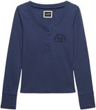 Superdry Athletic Button Down Longsleeve Top Dames Mariner Navy