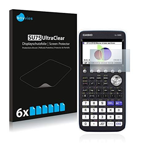 Savvies 6x Screenprotector compatibel met Casio FX-CG50 ultra transparant