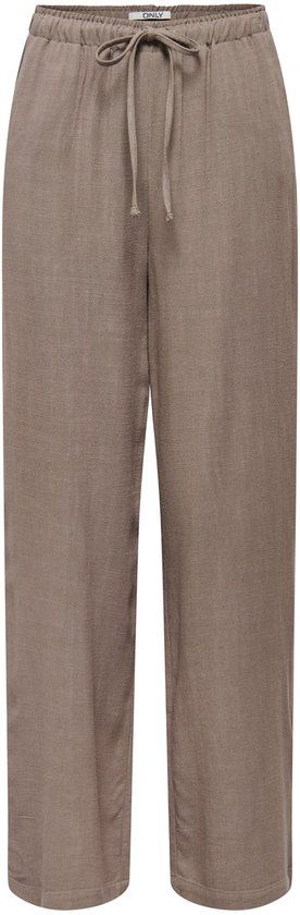 ONLY ONLSIESTA MW PULL-UP LINEN BL PNT NOOS Dames Broek XL X L32 Bruin