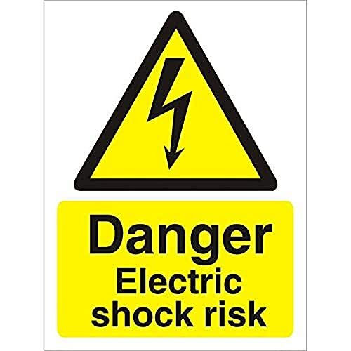 SECO Seco gevaar elektrische schok Risk Sign, 150mm x 200mm - 1mm Semi stijf plastic
