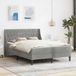 vidaXL Bedframe met matras Lichtgrijs 140 x 190 cm Fluweel