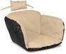AIO FACTORY Coussin de jardin 112x113 cm pour fauteuil suspendu nid de cigogne imperméable beige