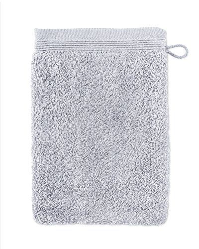 Möve Superwuschel washandje - zilver - 20 x 15 cm - 100% katoen