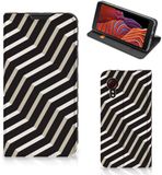 B2Ctelecom Samsung Galaxy Xcover 5 Stand Case Illusion Book Case Kunstleer TPU Abstract Design Geometrisch patroon