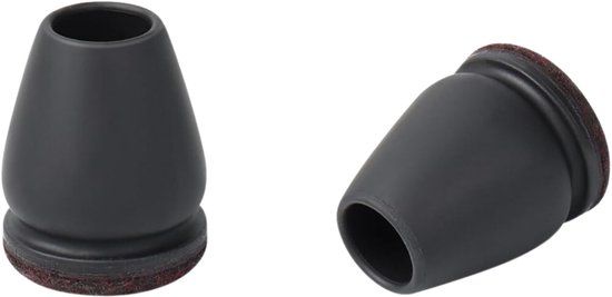 FLOOQ stoelpootdop met vilt - rond - 22 tot 28 mm - zwart - 8 stuks