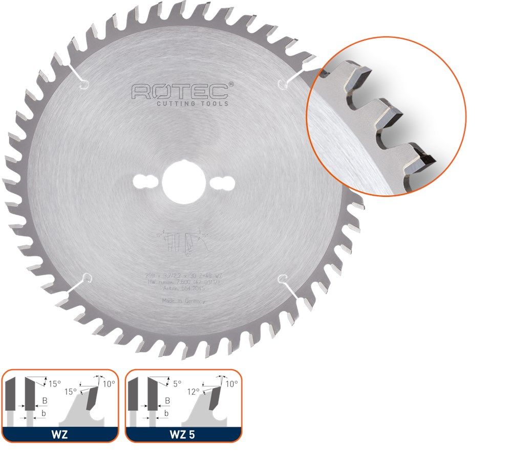 Rotec HM schulp- en afkortzaagblad, ø450x4,0x30mm Z=108 WZ - 5542205