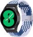 By Qubix Qubix Braided Nylon Smartwatch Bandje Blauw/Wit 22mm Geschikt voor Garmin Forerunner 970 / 570 (47mm) / 255