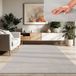 Paco Home Tapis de salon, uni, lavable, poils courts et doux, dimensions : carré : 200 x 200 cm, couleur : argent