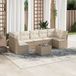 Maison Exclusive - Ensemble de meubles de jardin 8 pièces avec canapé et coussins, beige, en polyrotin