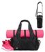 Omgoods - Sac de sport pour femmes avec compartiment à chaussures et porte-bouteille