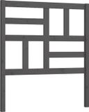 vidaXL Hoofdbord - Massief Grenenhout - Grijs - 81x4x104 cm