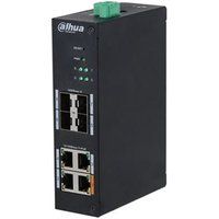Dahua HS4408-4ET-60 - Switch - hardened - Managed - 4 x 10/100 (High PoE) + 3 x 10/100 (PoE+) + 4 x Gigabit SFP (uplink) - desktop, DIN-rail mountable - High PoE / PoE+ (60 W)