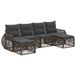 vidaXL Tuinbankenset 6 st Grijs en Donkergrijs poly rattan