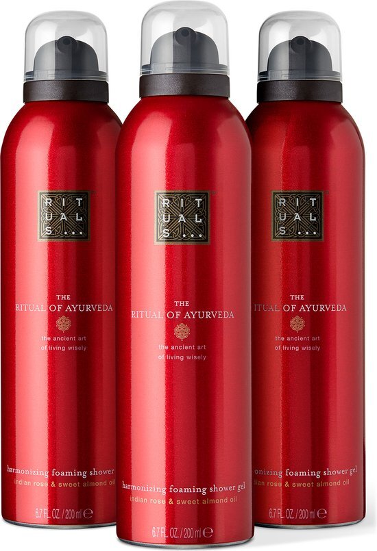 RITUALS The Ritual of Ayurveda Shower Foam Value Pack (3 stuks)