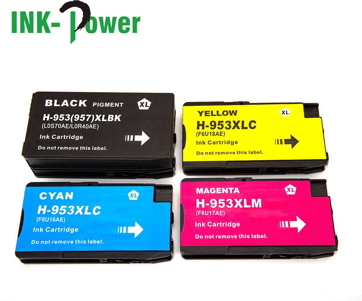 Ink Power Inktcartridges voor HP 953 / 953XL | Multipack van 4 inktcartridges voor HP OfficeJet Pro 8740, 8719, 8720, 8710, 8715, 8725, 7740, 8218, 8718, 8210, 8716, 8730, 8728