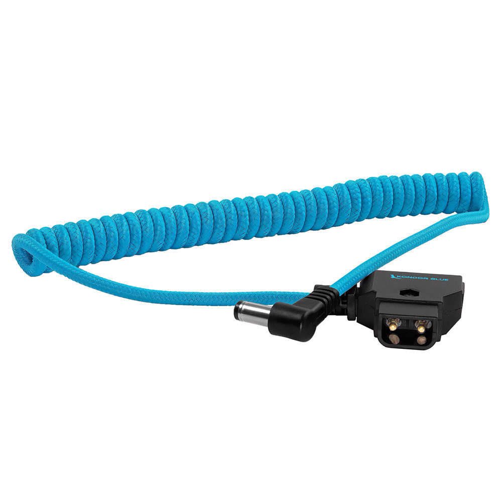 Kondor Blue D-Tap to DC Right Angle Coiled Cable 5.5 x 2.5mm