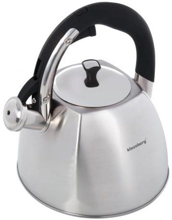 KLAUSBERG KB-7015 Fluitketel - 3L - RVS - Zilver