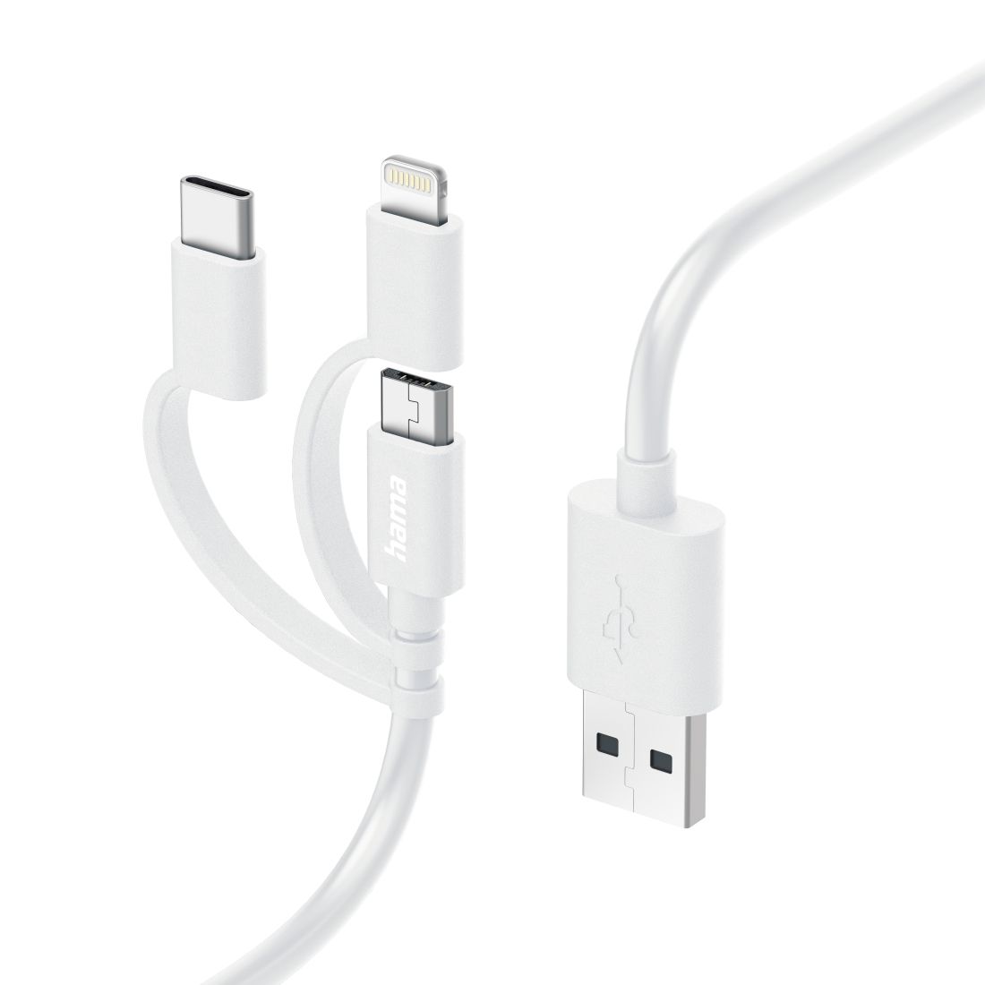 Hama USB-kabel - USB 2.0 - USB A naar Micro-USB B - 1 m - Wit