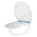 YEAUPE PRO WC-bril met softclose, ovaal, wit, wc-deksel Duroplast, 44,6 × 37,2 cm