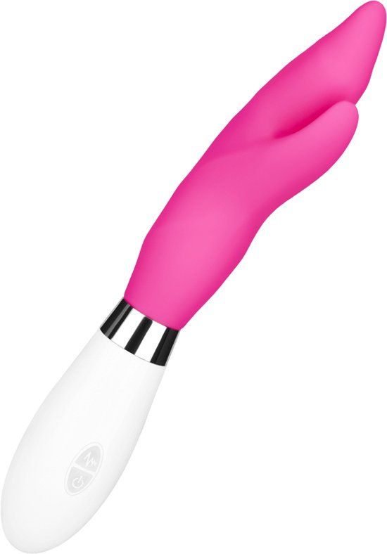 EIS G-spot vibrator van siliconen, 22 cm, roze/wit, waterdicht