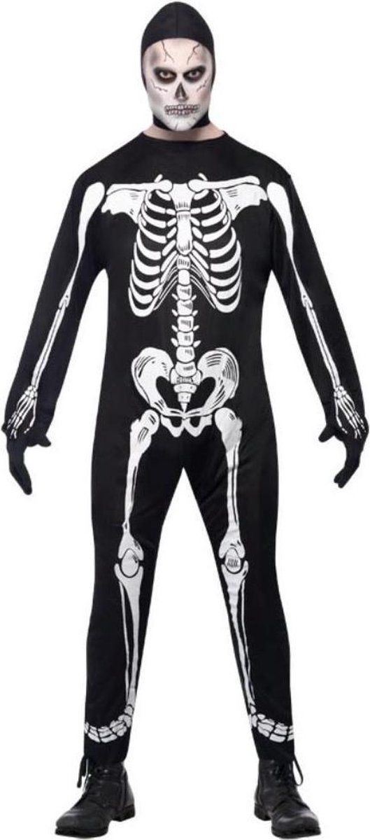 Vegaoo Skeleton Jumpsuit Costume - Rood - Polyester - EAN: 5020570689066
