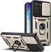 Techsuit Hoesje geschikt voor Samsung Galaxy S21 FE - Camshield Back Cover - Goud