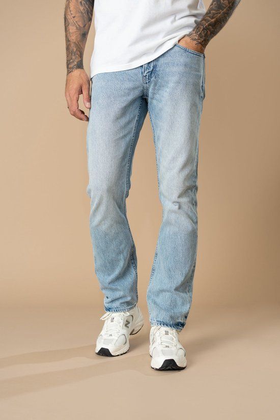 Petrol Industries Heren Starling Straight Fit Jeans Kalispell Blauw W33L34