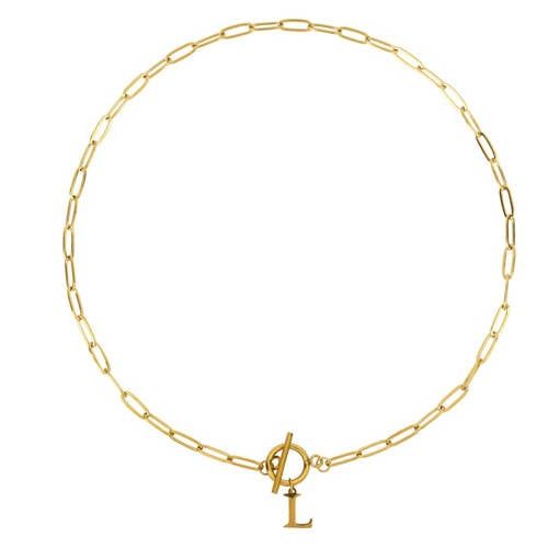 Club Manhattan ketting Initial L goudkleurig