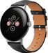 Strap-it Leren smartwatch bandje met gespsluiting geschikt voor Google Pixel Watch 5 (45 mm) / 4 (45 mm) / 3 (45 mm) - Zwart