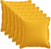vidaXL Kussensloop HOUTEN Licht Geel 35 x 35 cm Faux Linnen 6 stuks